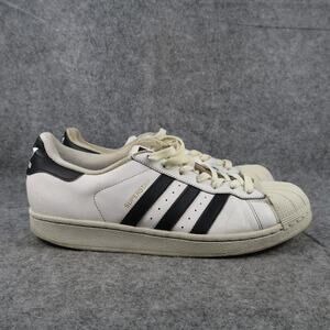 Adidas Shoes Mens 10 Sneakers Superstar Casual Lifestyle White Black Lace Up